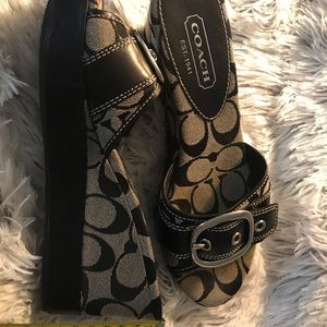 Coach platform sandals/ slippers